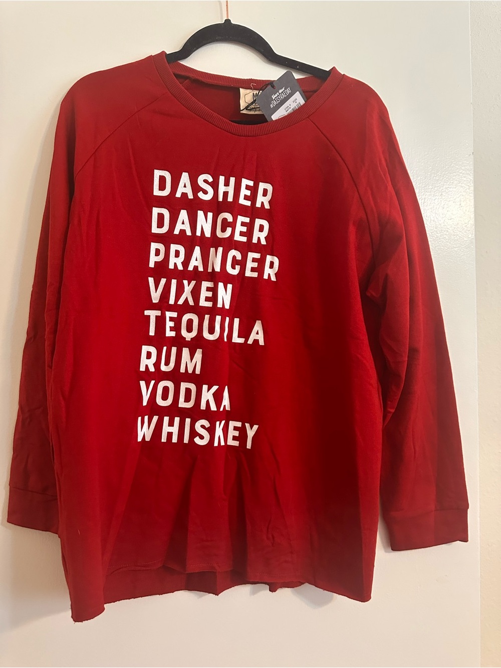 Holiday Graphic Crewneck Sweatshirt - Red - Unbranded